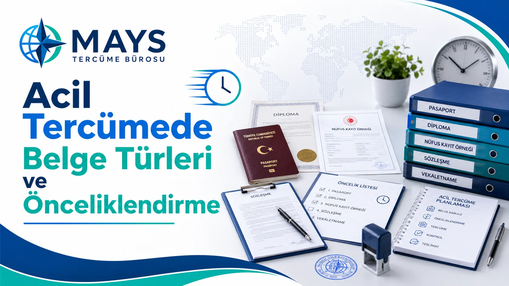 Acil tercümede belge türleri ve önceliklendirme