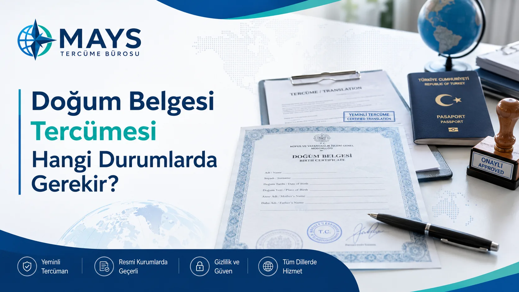 Beylikdüzü doğum belgesi tercümesi ve yeminli belge çevirisi