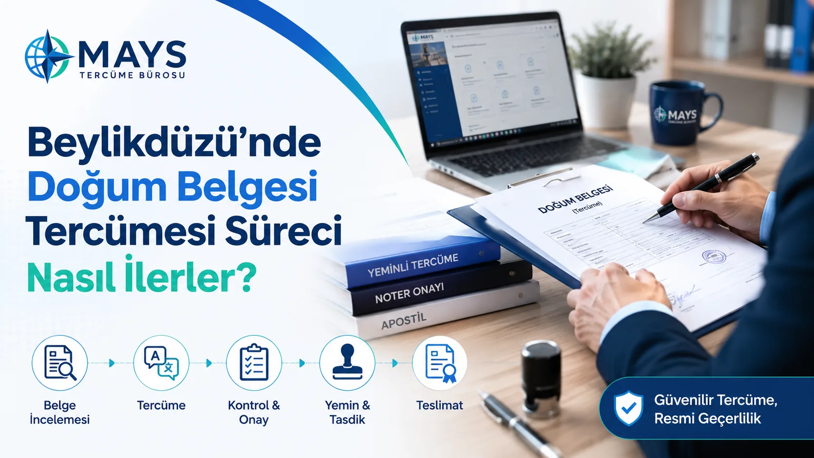 Resmî başvurularda doğum belgesi tercümesi hazırlığı