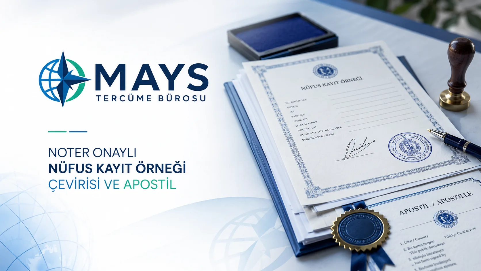 Noter onaylı nüfus kayıt örneği çevirisi ve apostil işlemleri