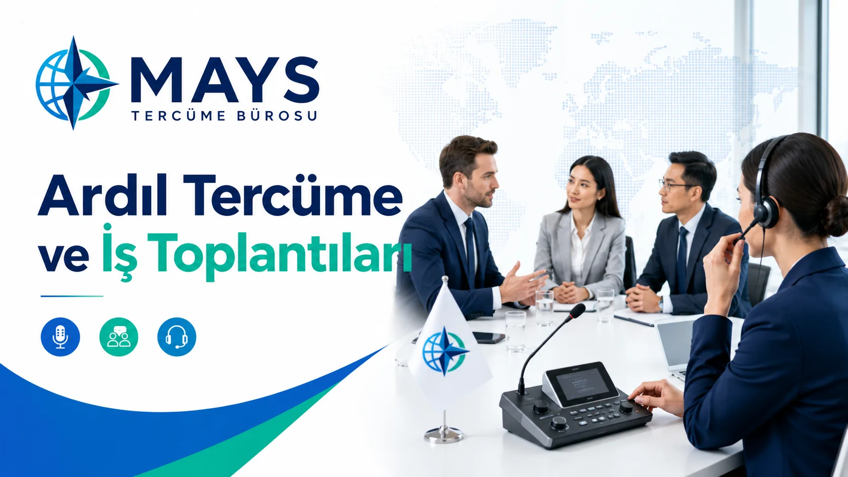 Ardıl tercüme ile iş toplantısı ve ikili görüşme