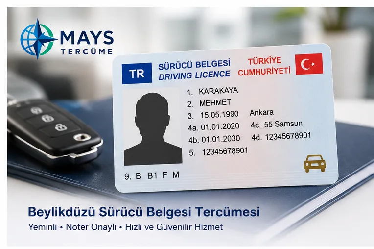 Beylikdüzü sürücü belgesi tercümesi ve yeminli ehliyet çevirisi